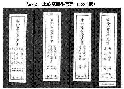 テキスト ボックス: Ảnh 2　聿修堂醫學叢書（1884版）     